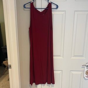 Ava & Viv Red Sleeveless Midi Dress